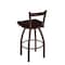 Holland Bar Stool Co 30" Low Back Swivel Bar Stool, Bronze Finish, Dark Cherry Oak Seat 82130BZDCOak - alternate 2